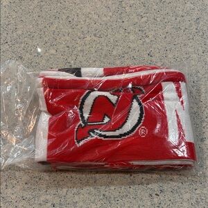 Red and White Sports Scarf